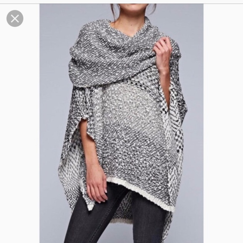 Oversized cocoon  winter poncho
